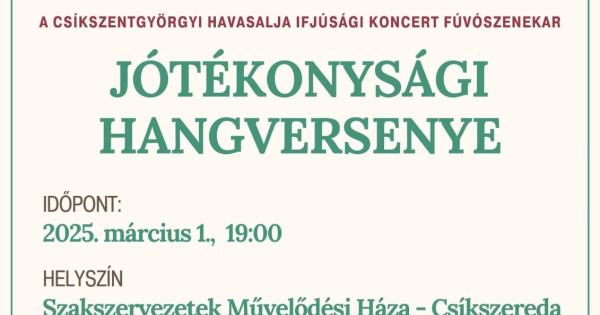 Jótékonysági hangverseny
